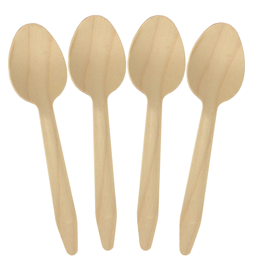 UNIQ® Wooden Heavy Weight Biodegradable Spoons with Comfort Handle