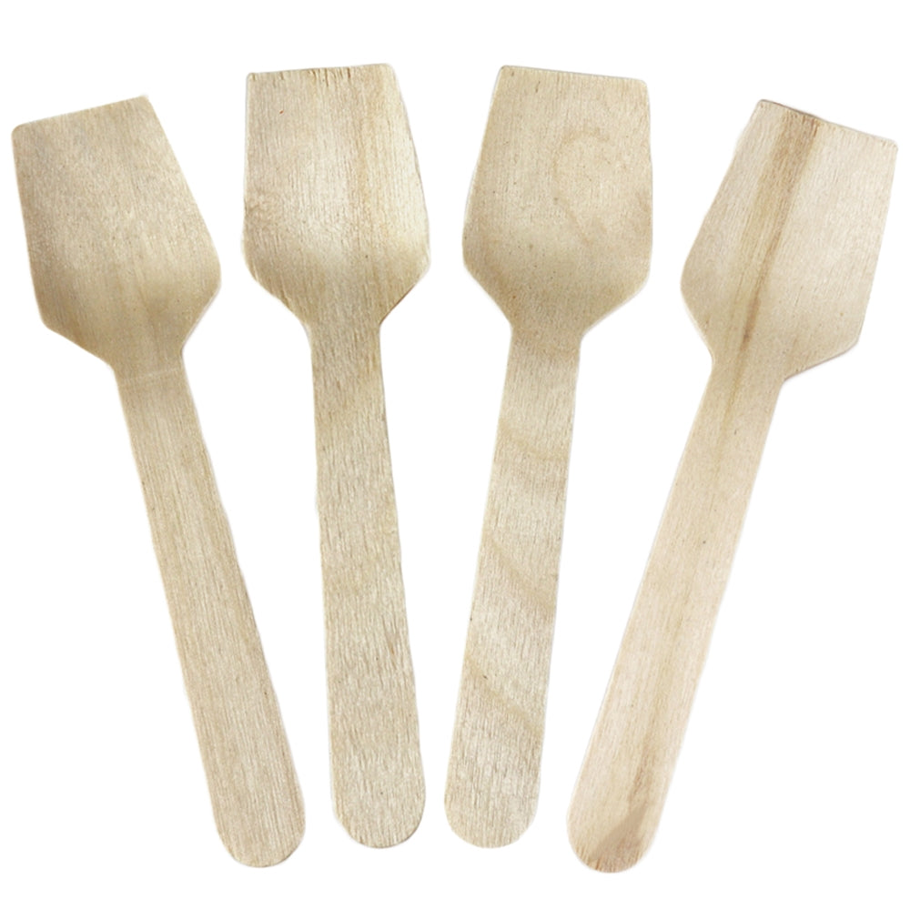 UNIQ® Wooden Gelato Spoons 3.75"