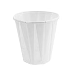 4 oz White Compostable Paper Souffle Drinking Cups